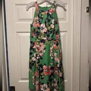 dress barn Green Floral size 10